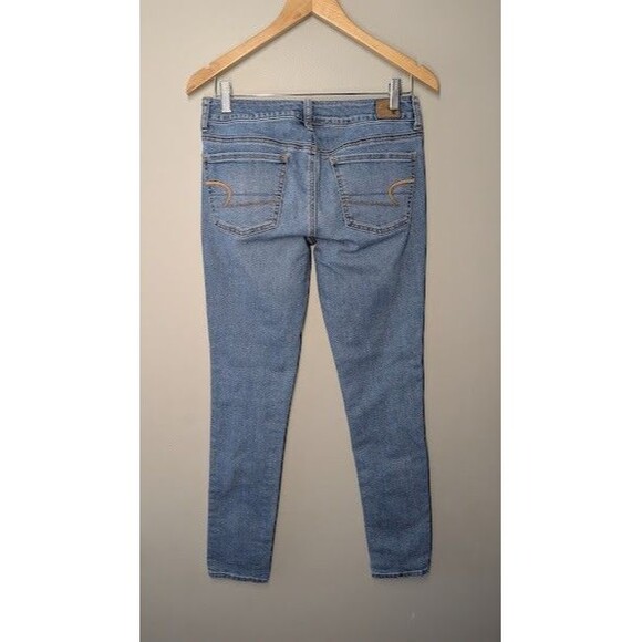 American Eagle Jeans Womens 6L Super Stretch Jegging Light Wash Blue Denim - Picture 4 of 4